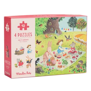 4 mini puzzles Les Saisons (4 x 12 pcs)