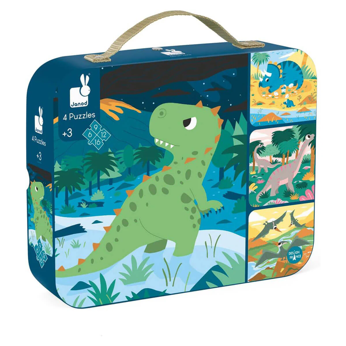 4 puzzles évolutifs - Dinosaures (6 à 16 pcs) – Image 6