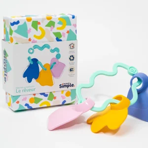 Hochet en coffret cadeau - Turquoise