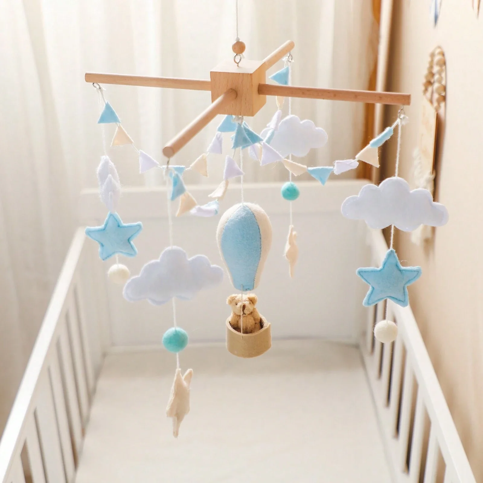 Mobile Bébé Montgolfière Bleu Ciel – Image 5