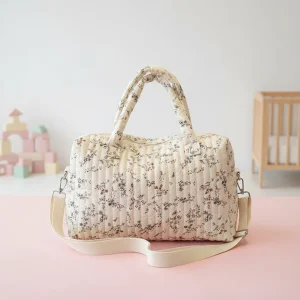 Sac à langer Beige Petites Fleurs