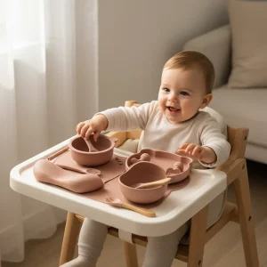 Coffret Repas Bébé Complet en Silicone