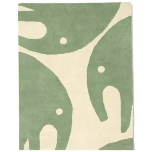 Tapis Enfant Elephant Vert 100 x 130 Cm