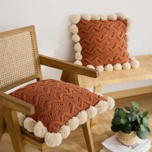 Coussin Pilou Pilou Pompons