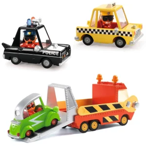 Ensemble 4 voitures de ville Crazy Motors