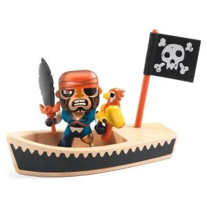 Figurine pirate Billy Cannot (bateau + perroquet)