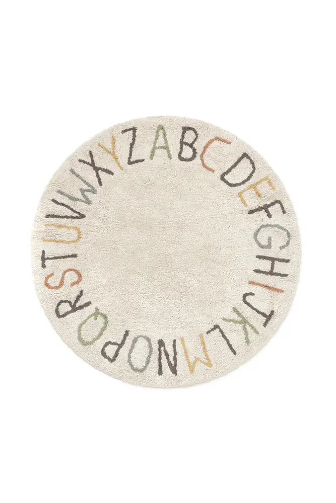 Tapis De Jeu Lavable Abc Couleur Et Lettres Ø 120 Cm
