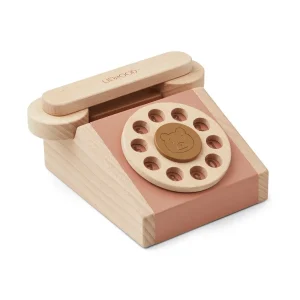 Selma Classic Vintage Téléphone En Bois - Rose
