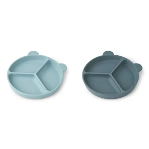 Set De 2 Assiettes à Compartiments Avec Ventouse Stacy - Bleu