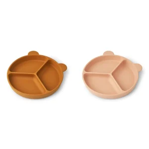 Set De 2 Assiettes à Compartiments Avec Ventouse Stacy - Rose