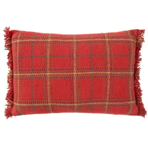 Coussin Tissé Main Érable Rouge