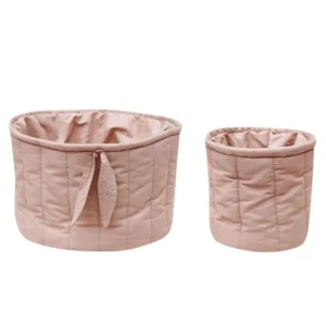 Ensemble De Deux Paniers Matelassés Vintage Nude