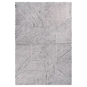 Tapis en Laine Lavable Chia Noir 170 X 240 cm
