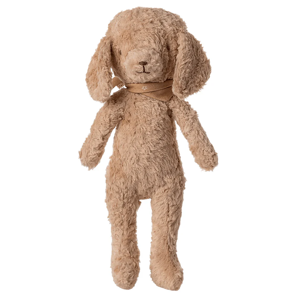 Chien Caniche, Peluche Vintage - Rosé Poudré