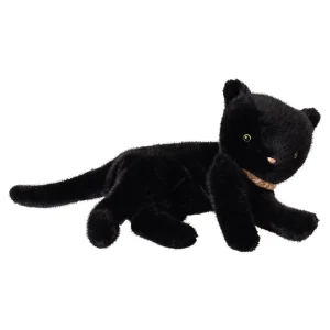 Peluche Chaton Endormi, Medium - Noir