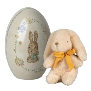 Peluche Lapin, Mini - Crème Avec Œuf de Pâques Grande Taille