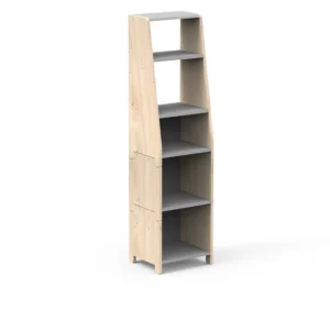 Étagère Une Colonne Avec Deux Rehausses Bas ASYMETRY