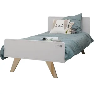 Lit Junior MADAVIN Bouleau Pieds Vernis Naturel 90 x 190 cm