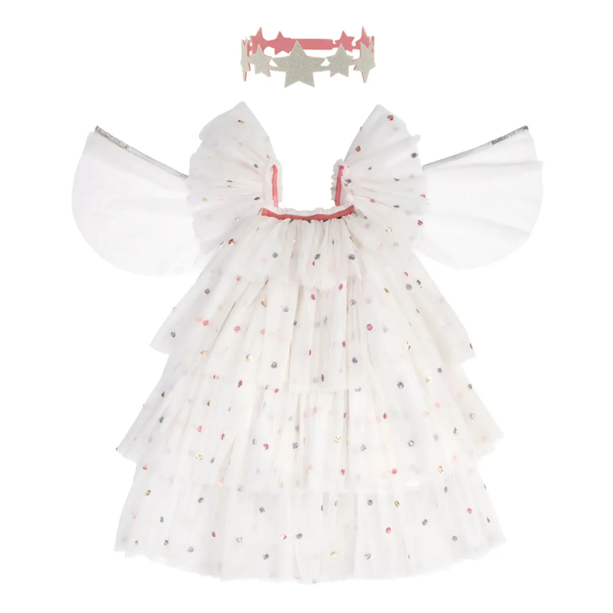 Déguisement D'Ange En Tulle Avec Couronne