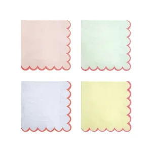 Grandes Serviettes De Table Pastel Neon Edge