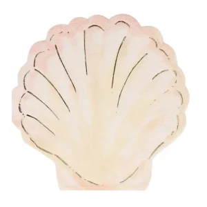 Serviettes De Table En Forme De Palourde Aquarellée