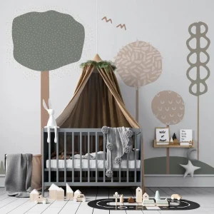 Papier Peint Chambre Enfant Forêt De Bubblegum - Rose