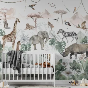 Papier Peint Chambre Enfant Jungle Paradisiaque