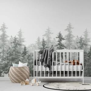 Papier Peint Chambre Enfant Promenade Dans La Forêt