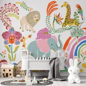 Papier Peint Chambre Enfant Safari Urbain