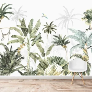 Papier Peint Chambre Enfant Singe De La Jungle