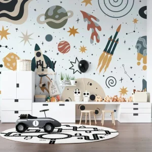 Papier Peint Chambre Enfant Vers La Lune