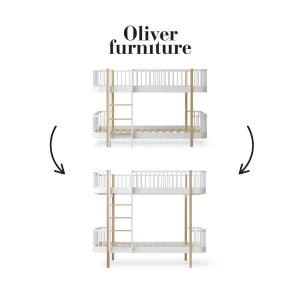 041777 - Kit De Conversion Original, Lit Superposé Mi-haut - En Lit Superposé, Blanc/chêne