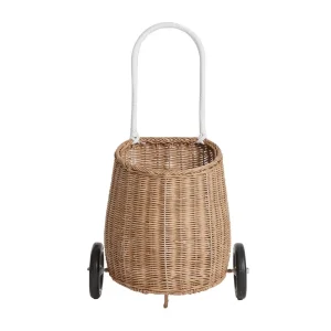 Panier à Roulettes en Rotin Luggy Enfant - Naturel