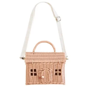 Sac En Rotin Casa - Rose
