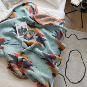 Plaid Pilou Motif Coloré