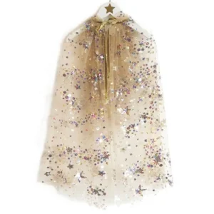 Cape De Fée Brodée À Paillettes
