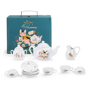 Valise service à thé en céramique Les Parisiennes (11 pcs)