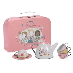 Valisette service à thé en métal Les Parisiennes