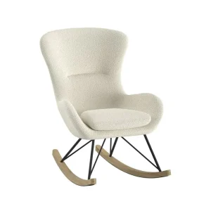 Chaise À Bascule Maxi ROCKY Bouclé Beige