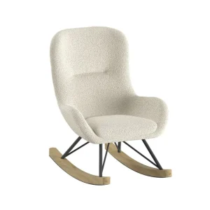 Chaise À Bascule Mini ROCKY Bouclé Beige