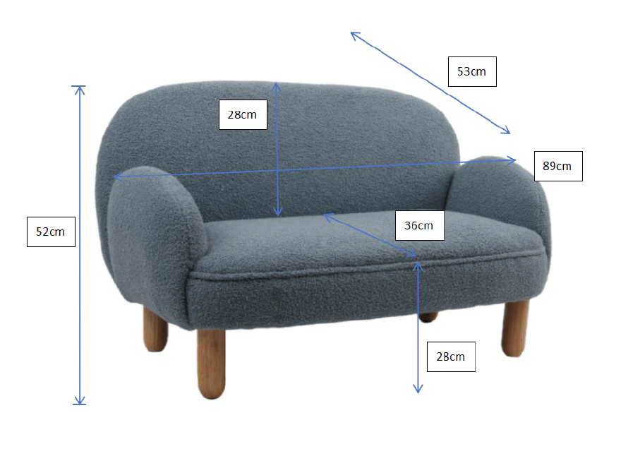 Fauteuil Double ROCKY Mini Bleu – Image 4