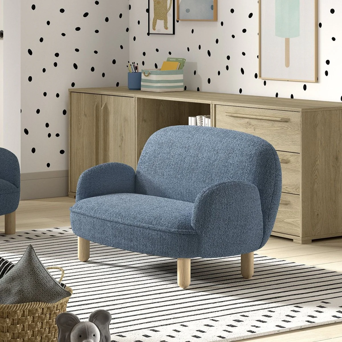 Fauteuil Double ROCKY Mini Bleu – Image 2