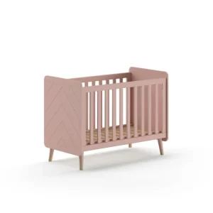 Lit Bébé BILLY 60x120cm Rose Terre