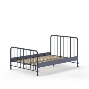 Lit BRONXX 140 X 200 cm Denim Bleu