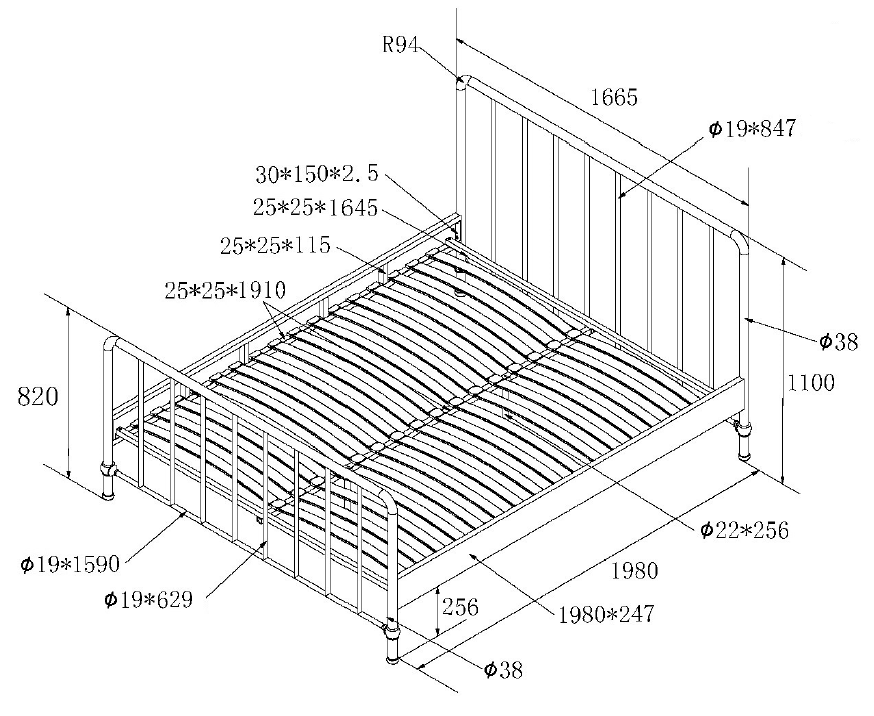 Lit BRONXX 160 X 200 cm Blanc – Image 5