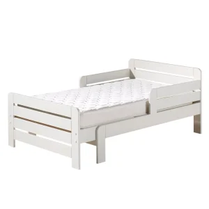 Lit évolutif Jumper Avec Matelas Extensible (160 + 40 cm) - Blanc