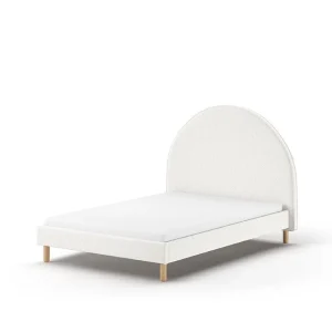 Lit Lune 140 X 200 Cm Blanc Boucle