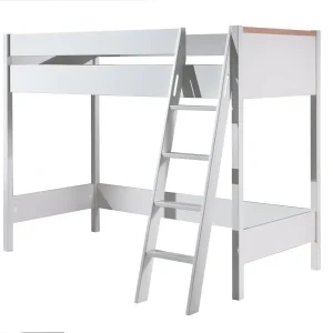 Lit Mezzanine LONDON Blanc 90 X 200 Cm