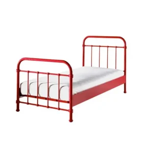 Lit NEW YORK 90 X 200 Cm - Rouge