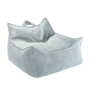 Fauteuil Pouf Menthe Poivrée - Velours Côtelé
